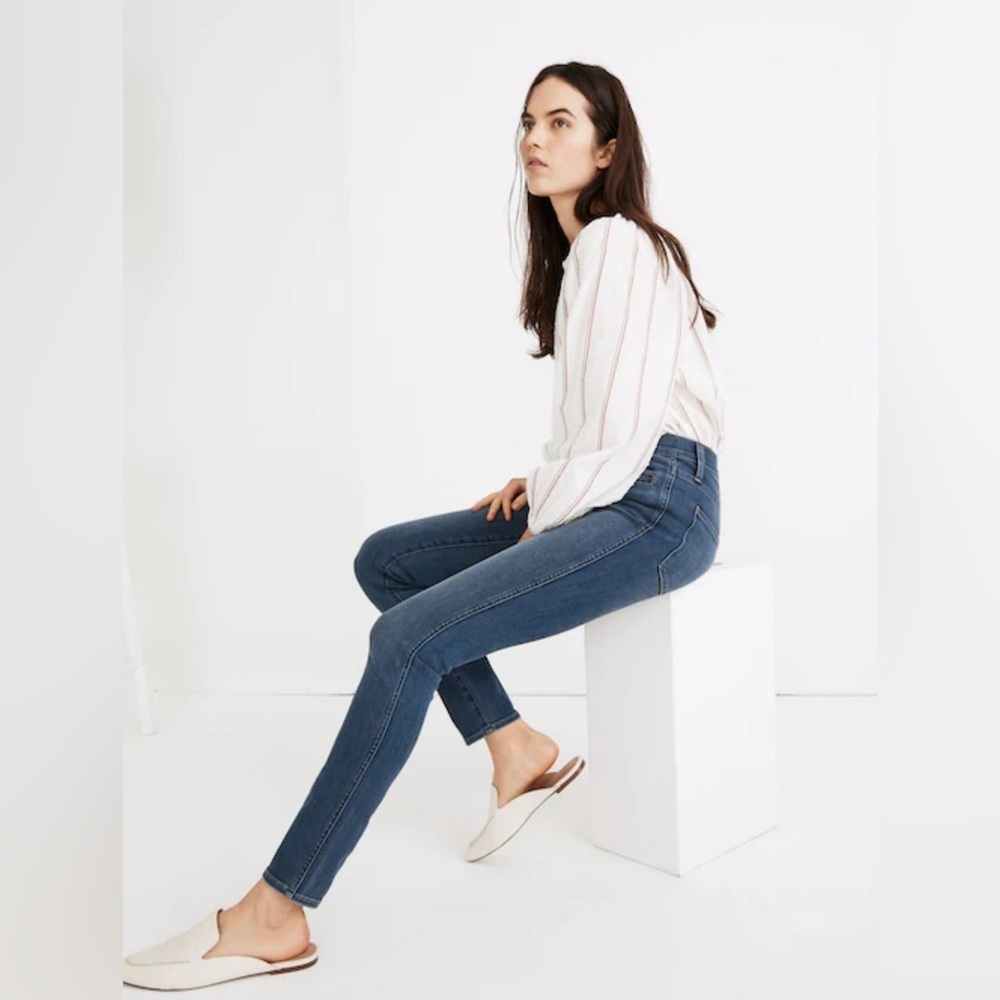 Madewell High-Rise Roadtripper Jeggings in Ellerby Wash Zip Pocket Size 29 Tall - Picture 4 of 12